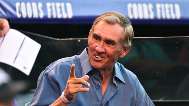 Mike Shanahan Coors Field © Ron Chenoy-USA TODAY Sports
